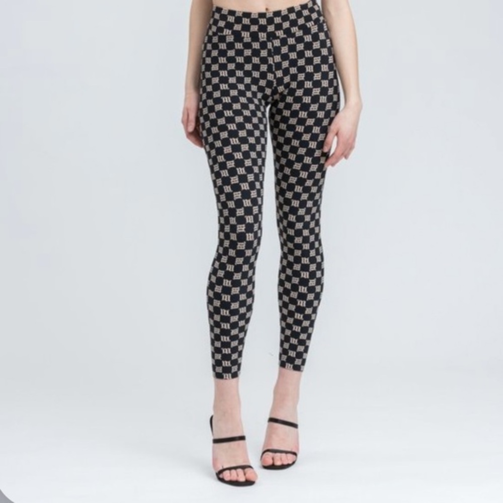MISBHV black reflective monogram Lara leggings